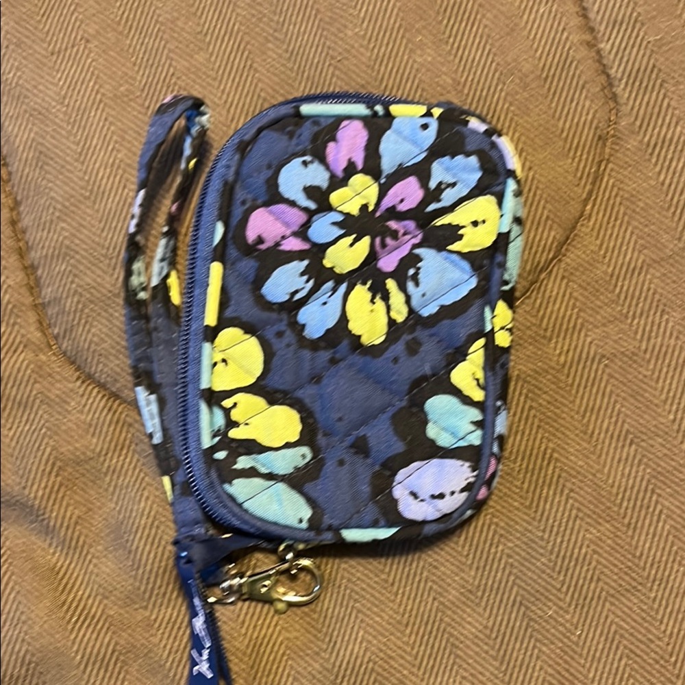 Vera Bradley Floral Clutch - Blue, Yellow, Pink